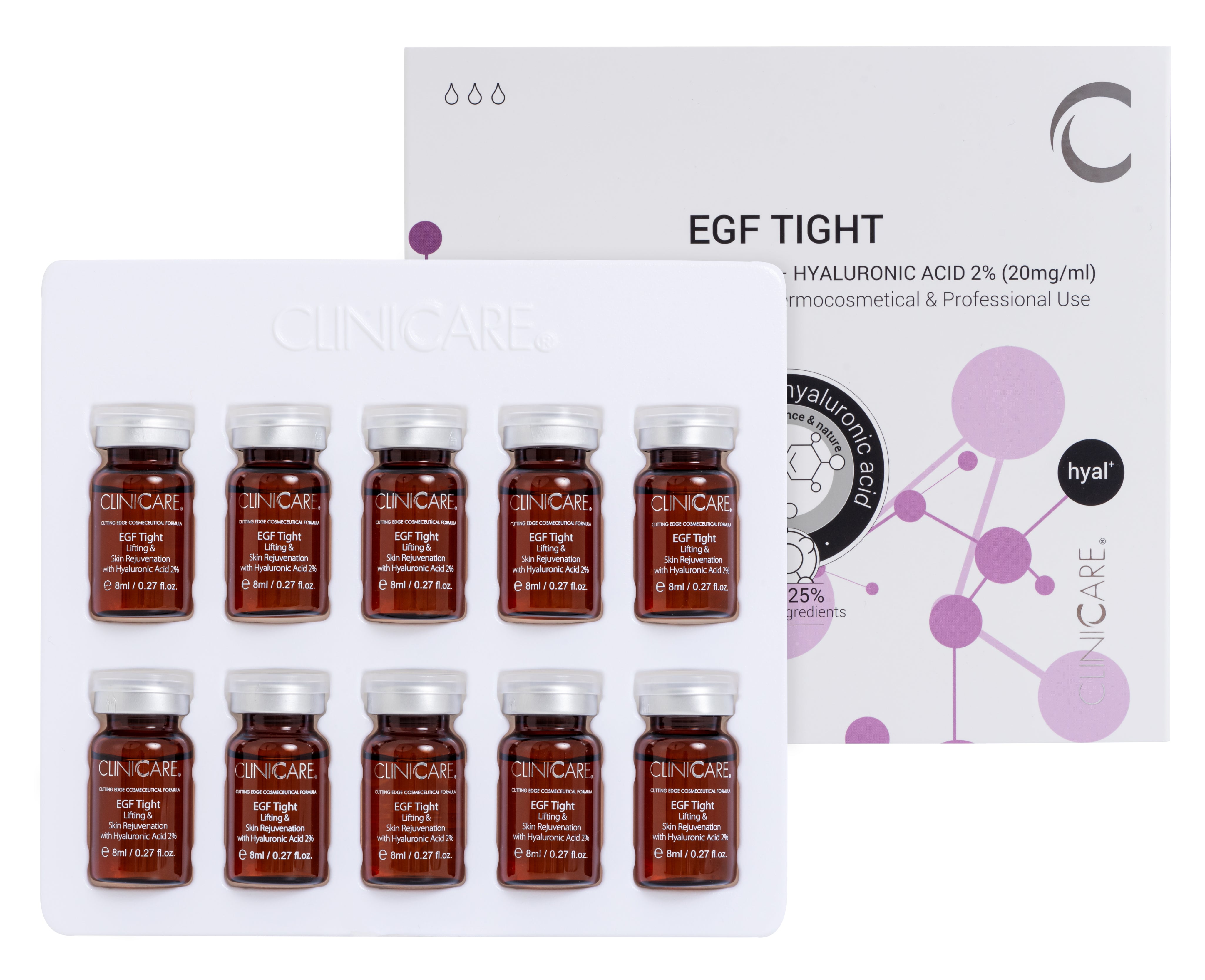 EGF TIGHT, lifting/skin rejuvenation vial, (2% HA)