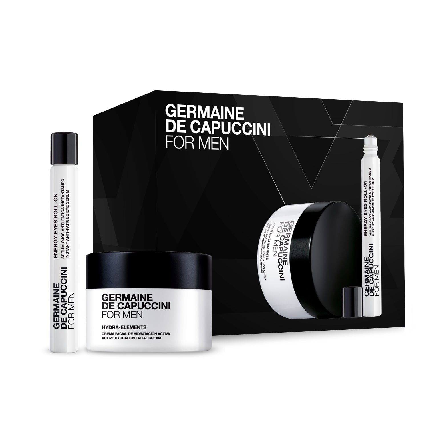 For Men HydraElements + Energy Eyes Roll on Set