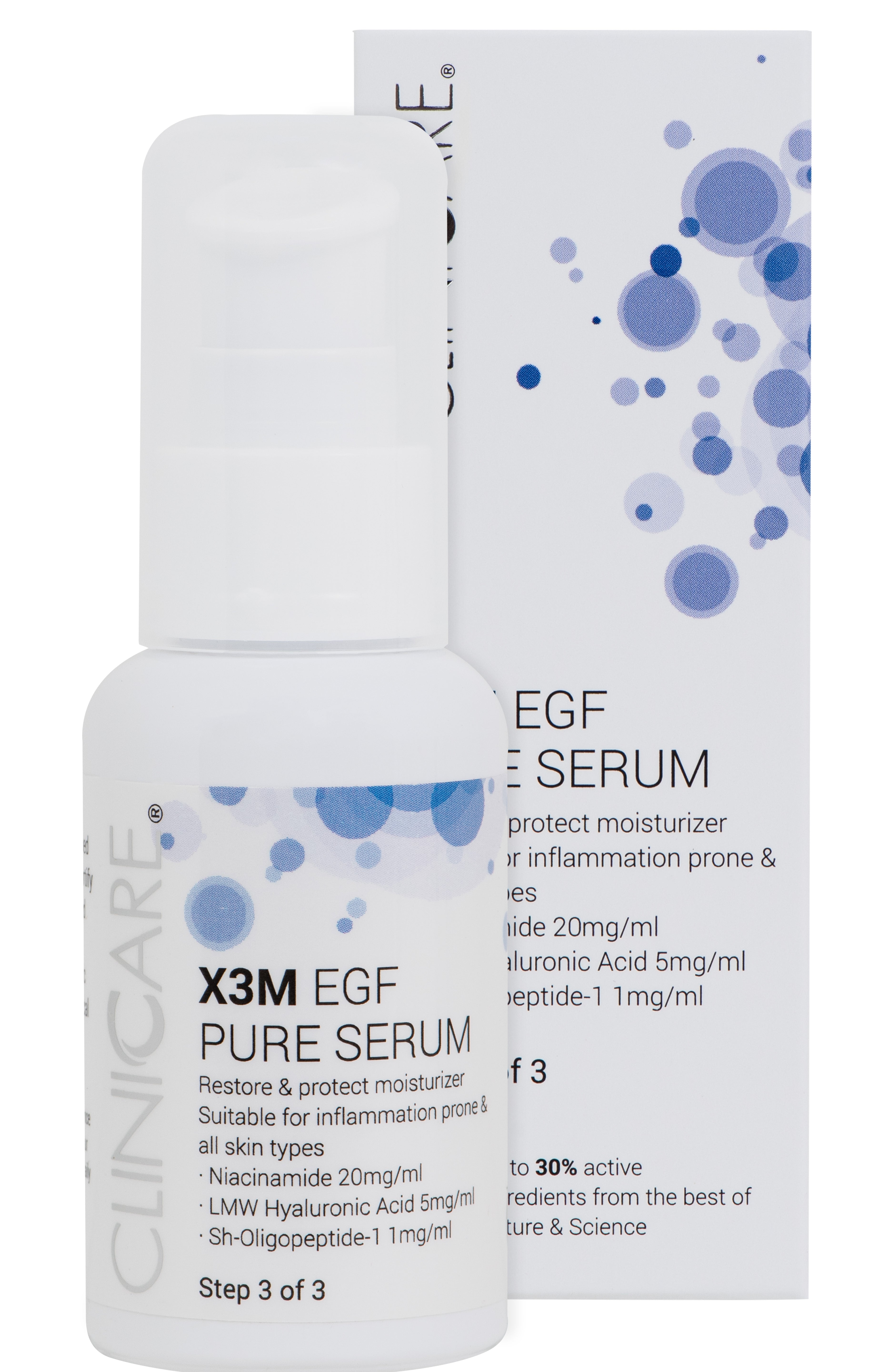 X3M EGF PURE SERUM MOISTURISER - Step 3