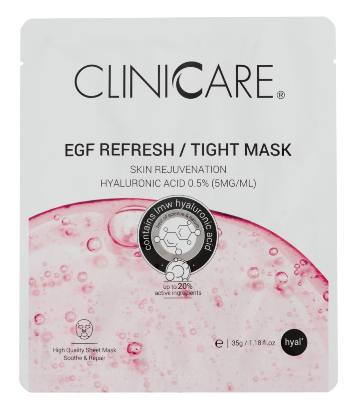 EGF Refresh/Tight Anti-Ageing, Anti-Wrinkle & Skin Rejuvenation Mask with Hyaluronic Acid