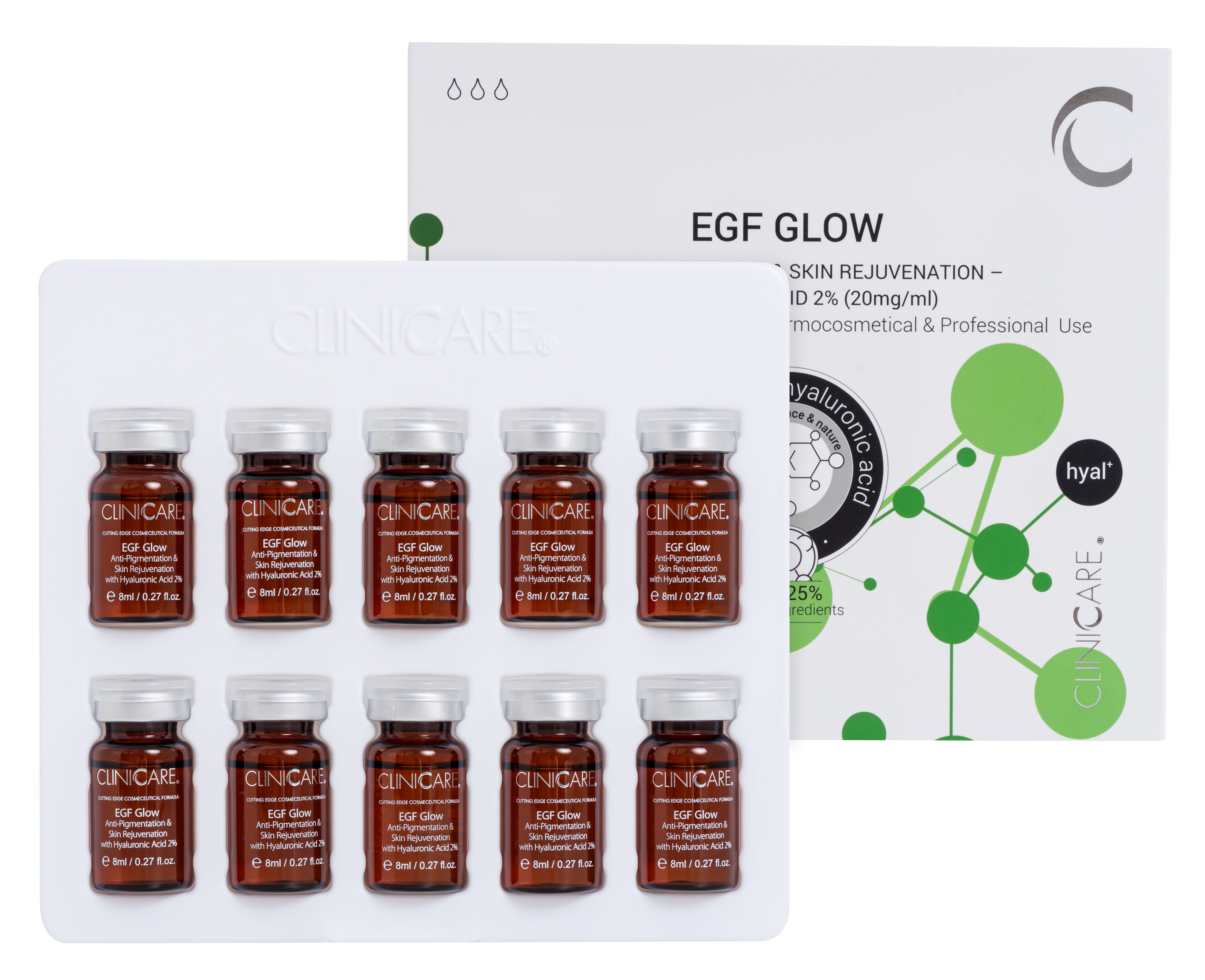 EGF GLOW, anti-pigmentation/skin rejuve. vial, (2% HA)