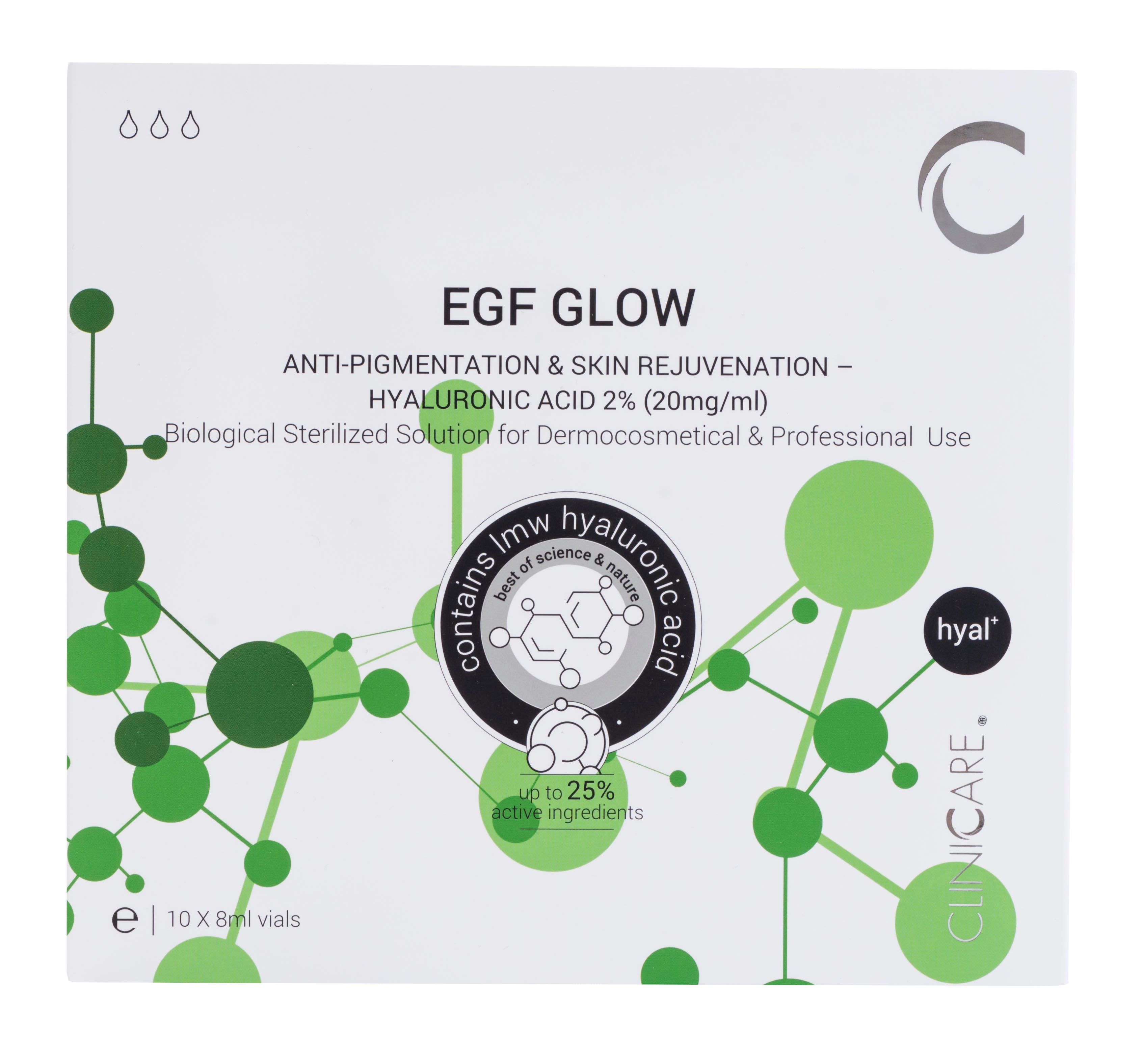 EGF GLOW, anti-pigmentation/skin rejuve. vial, (2% HA)